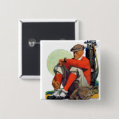 Gewartet Golfer Behalten Button (Vorne & Hinten)