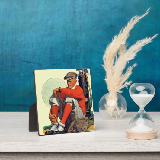 Gewartet Golfer Behalten Fotoplatte (InSitu)