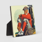 Gewartet Golfer Behalten Fotoplatte (Vorderseite)