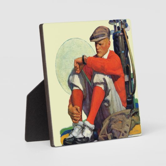 Gewartet Golfer Behalten Fotoplatte (Vorderseite)