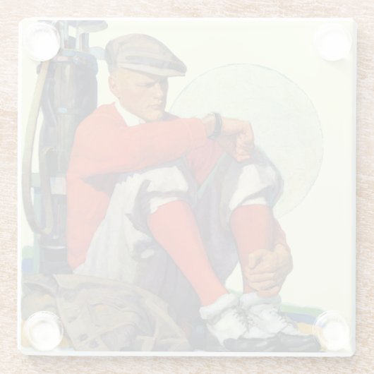 Gewartet Golfer Behalten Glasuntersetzer (Rückseite)