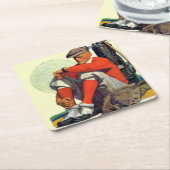 Gewartet Golfer Behalten Rechteckiger Pappuntersetzer (angewinkelt)