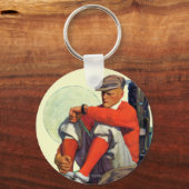 Gewartet Golfer Behalten Schlüsselanhänger (Vorderseite)