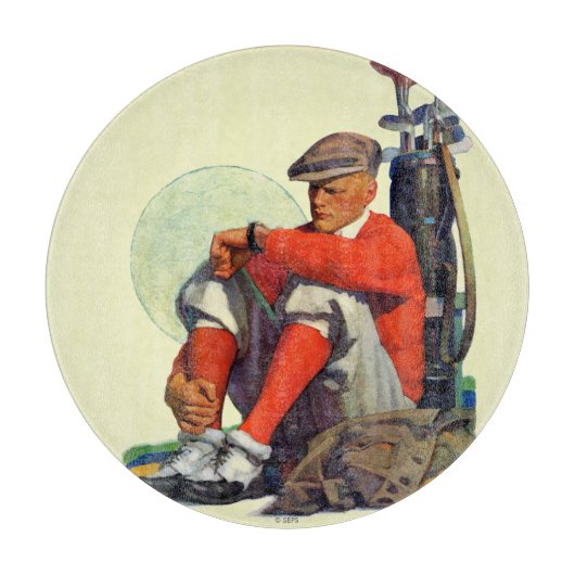 Gewartet Golfer Behalten Schneidebrett (Vorderseite)