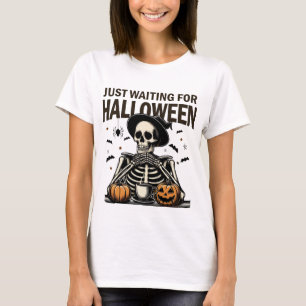 Gewartet Halloween Skeleton Drink Coffee T-Shirt