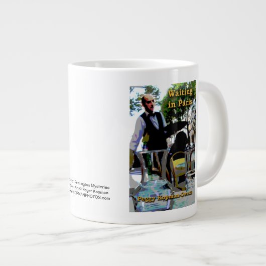 ‚Gewartet in Paris‘ Jumbo-Tasse (Vorderseite Rechts)