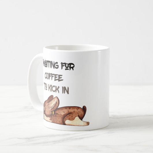 Gewartet Kaffee | Funny Mug Kaffeetasse (Vorderseite Links)