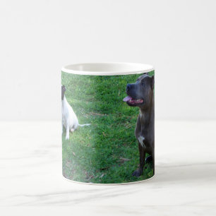 Gewartet Staffys für leckere Leckereien, Kaffeetasse