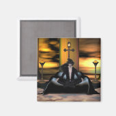Gewartet....Vampire/Gothic/Fantasy/Halloween Magne Magnet (Vorderseite/Rückseite)