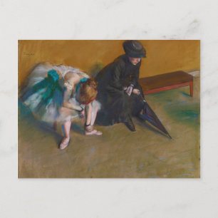 Gewartet von Edgar Degas (1882) Postkarte