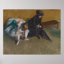 Gewartet von Edgar Degas Poster