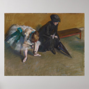 Gewartet von Edgar Degas Poster