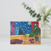 Gewartet Weihnachts-Postkarte Postkarte (Stehend Vorderseite)