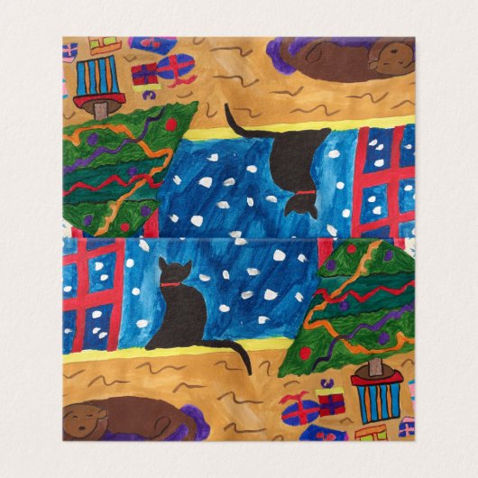 Gewartet Weihnachtskarte (Außenseite Aufgefaltet)