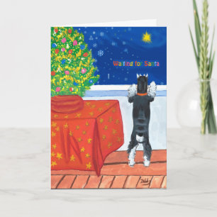 Gewartet Weihnachtskarte Feiertagskarte