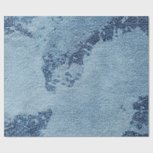 Gewaschener Denim-Entwurf #9 bei Emporio Moffa Geschenkpapier (Flach)