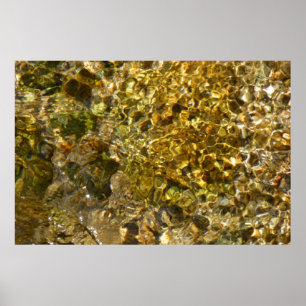 Gewässer des Kaweah River Abstract Nature Poster