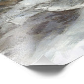Gewässer, die Felsen wütend bedecken Fotodruck (Ecke)