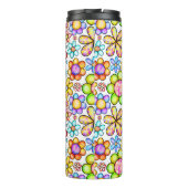 Gewässer farbenfroh Floral Collage Brauch Sommer Thermosbecher (Rückseite)