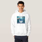 Gewässer mit Haibefall Hoodie (Vorne ganz)