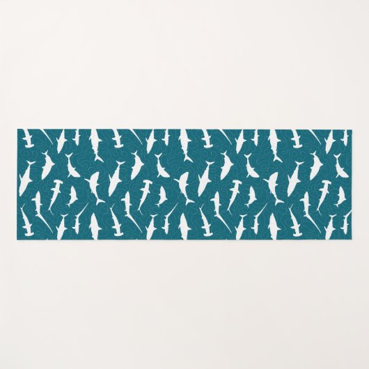 Gewässer mit Haifischbefall Cooler Ozean Yogamatte (Vorderseite (Horizontal))
