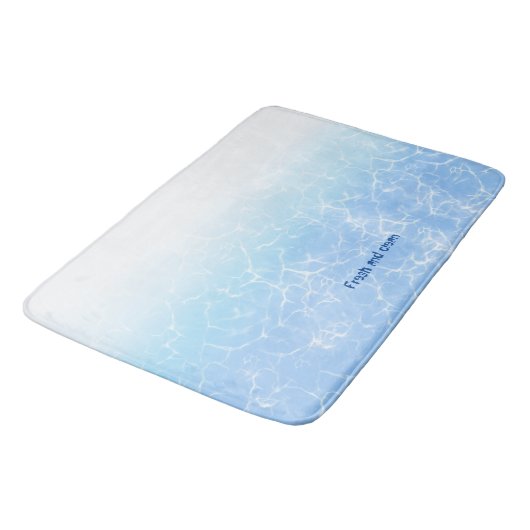 Gewässer Reflektion benutzerdefinierter Text Badematte (Schrägansicht)