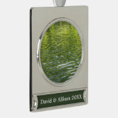 Gewässer von Eichenbachgelb und Grünlandschafts-Fo Banner-Ornament Silber (Rechts)