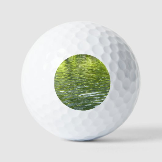 Gewässer von Eichenbachgelb und Grünlandschafts-Fo Golfball (Vorderseite)