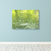 Gewässer von Eichenbachgelb und Grünlandschafts-Fo Leinwanddruck (Insitu (Holzboden))