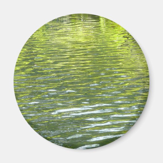 Gewässer von Eichenbachgelb und Grünlandschafts-Fo Magnet (Vorne)