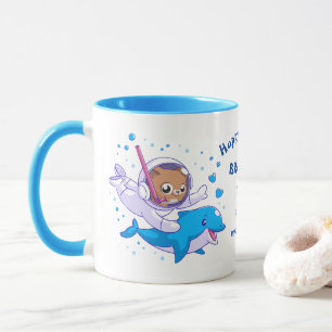 Gewässer von Katze und Delphin Tasse