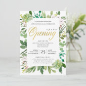 GEWÄSSERFARBSCHEIBE FOLIAGE GRAND ÖFFNUNGSZEREMONI EINLADUNG (Stehend Vorderseite)