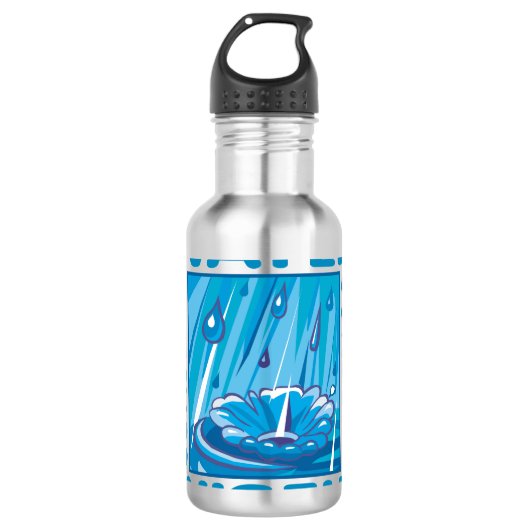Gewässerschutz Edelstahlflasche (Vorderseite)