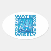Gewässerschutz Ovaler Aufkleber (Vorderseite)