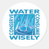 Gewässerschutz Runder Aufkleber (Vorderseite)