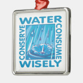 Gewässerschutz Silbernes Ornament (Links)