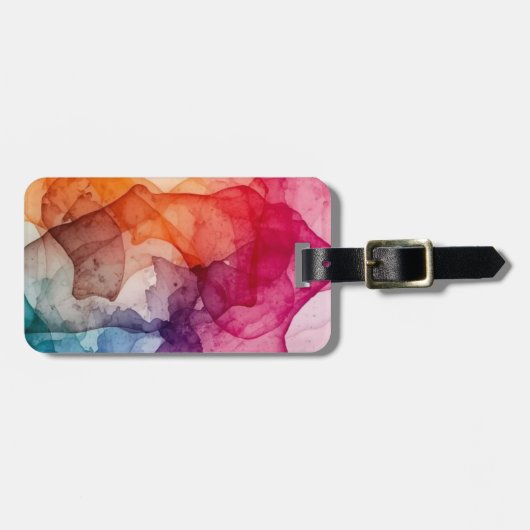 Gewässerte Farbe Gepäckanhänger (Vorderseite horizontal)
