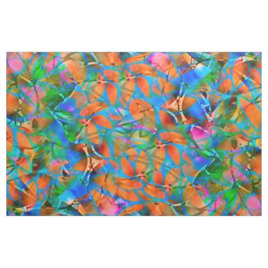 Gewebe-abstraktes beflecktes mit Blumenglas Stoff (Yard (91,4 cm))