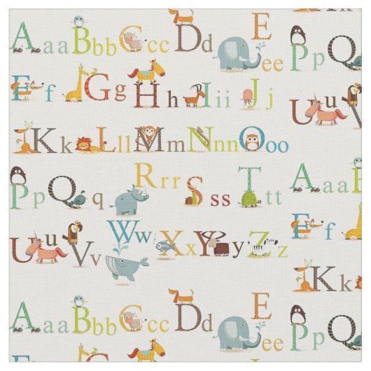 Gewebe - Alphabet Stoff (Nahaufnahme)