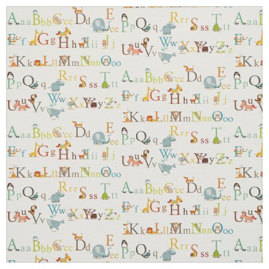 Gewebe - Alphabet Stoff (Muster)