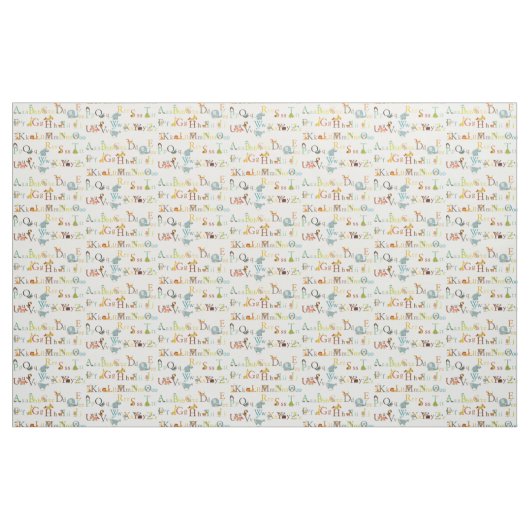 Gewebe - Alphabet Stoff (Fat Quarter (45,7 x 55,9 cm))
