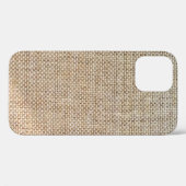 Gewebe aus braunem Spinnstoff Case-Mate iPhone Hülle (Rückseite (Horizontal))