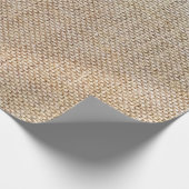 Gewebe aus braunem Spinnstoff Geschenkpapier (Ecke)