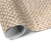 Gewebe aus braunem Spinnstoff Geschenkpapier (Rolleneckpunkt)