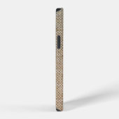Gewebe aus braunem Spinnstoff iPhone Hülle (Rechte Seite)