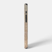 Gewebe aus braunem Spinnstoff iPhone Hülle (Linke Seite)