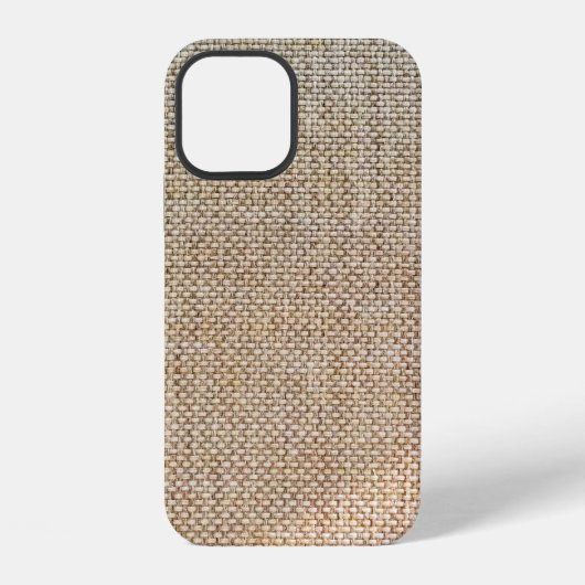 Gewebe aus braunem Spinnstoff iPhone Hülle (Rückseite)