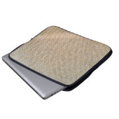 Gewebe aus braunem Spinnstoff Laptopschutzhülle (Vorne Knopf)