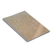 Gewebe aus braunem Spinnstoff Notizblock (Rechte Seite)