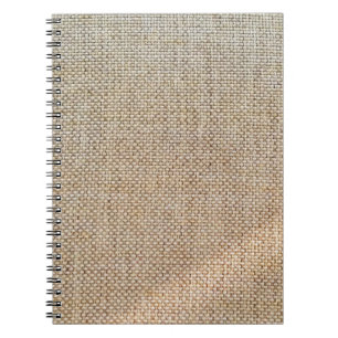 Gewebe aus braunem Spinnstoff Notizblock